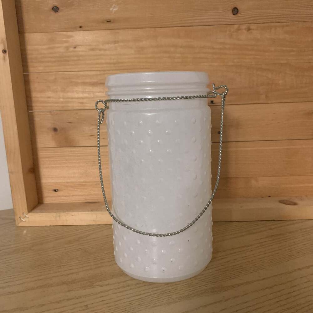 White Hobnail Jar